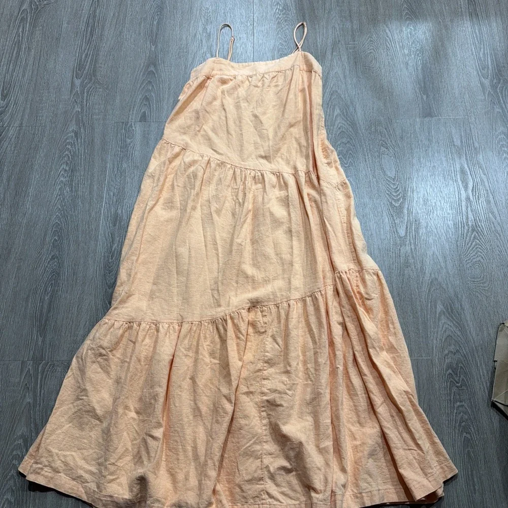 ABERCROMBIE &‎ FITCH Assymestrical Maxi Dress Small Orange Casual Bohemian
